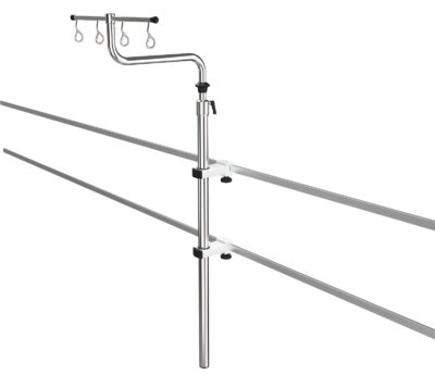 Asta porta flebo telescopicaa 4 ganci per montaggio su barra porta strumenti accessorio per travi testaletto Sostel